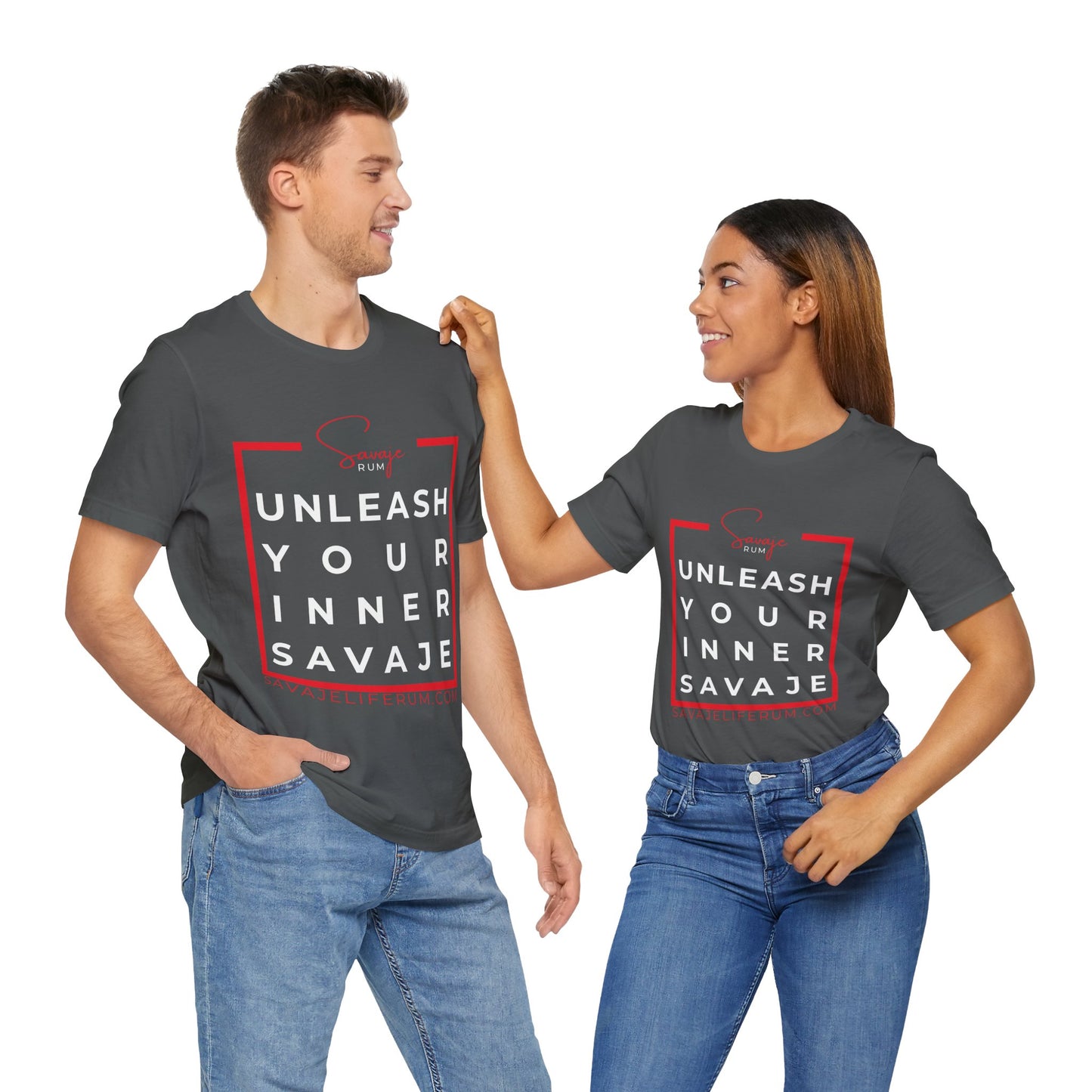 Unleash Your Inner Savage w/ Logo -  Unisex Jersey Short Sleeve Tee