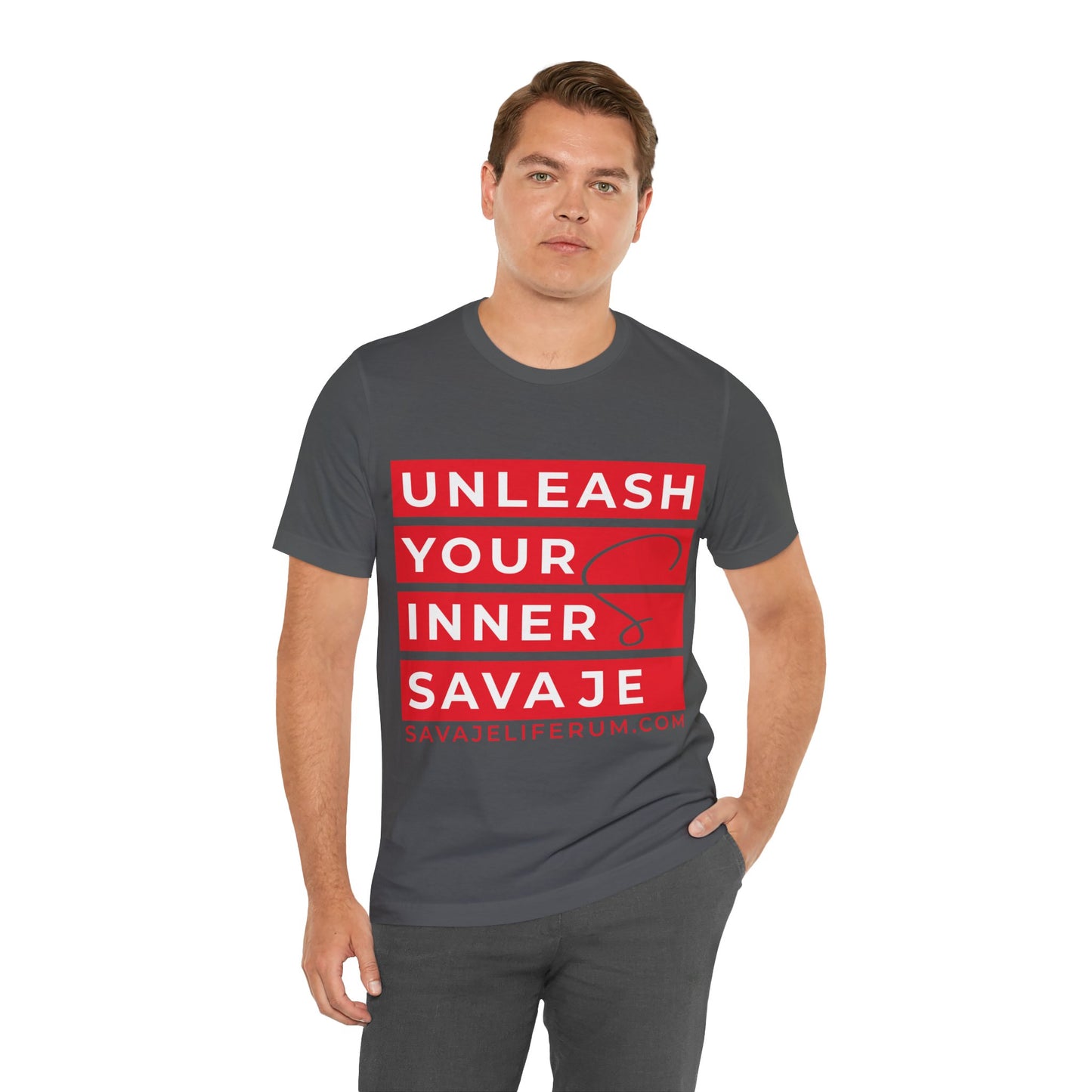 Unleash Your Inner Savage - Unisex Jersey Short Sleeve Tee