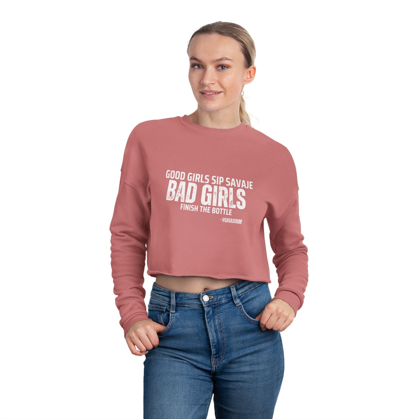 Good Girls Sip - Women's Cropped Sweatshirt