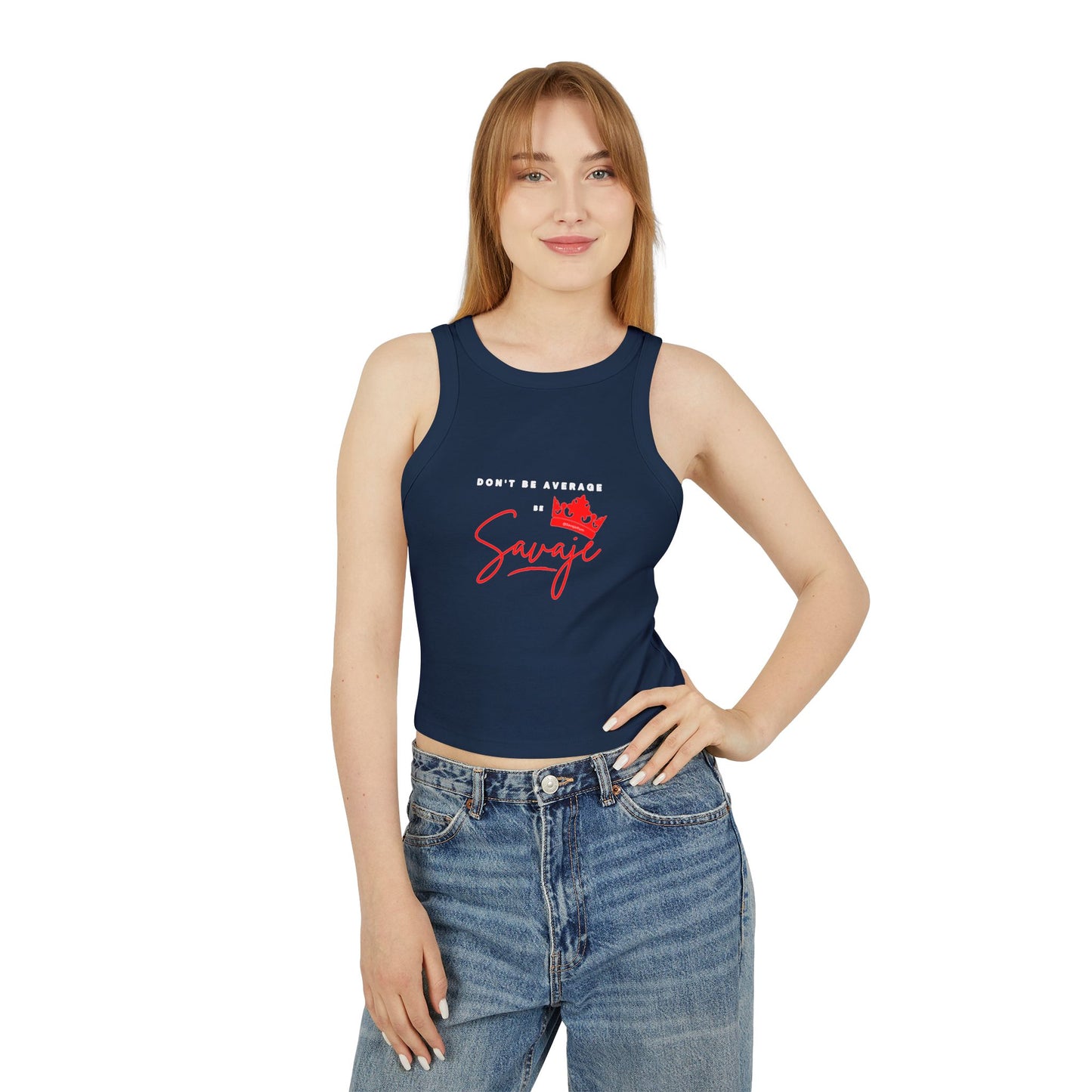 Don't Be Average - Women's Micro Rib Racer Tank Top