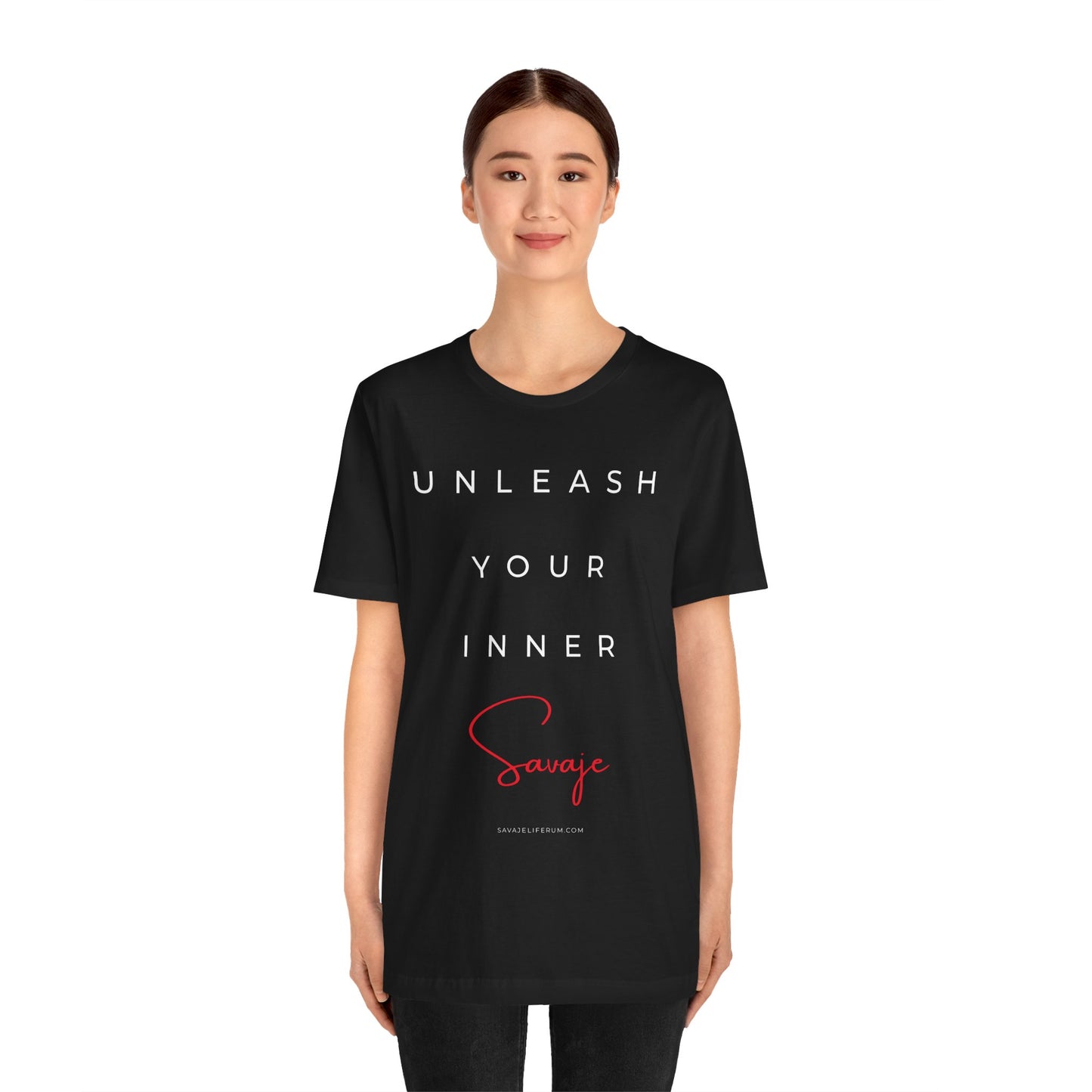 Unleash Your Inner Savage - Unisex Jersey Short Sleeve Tee