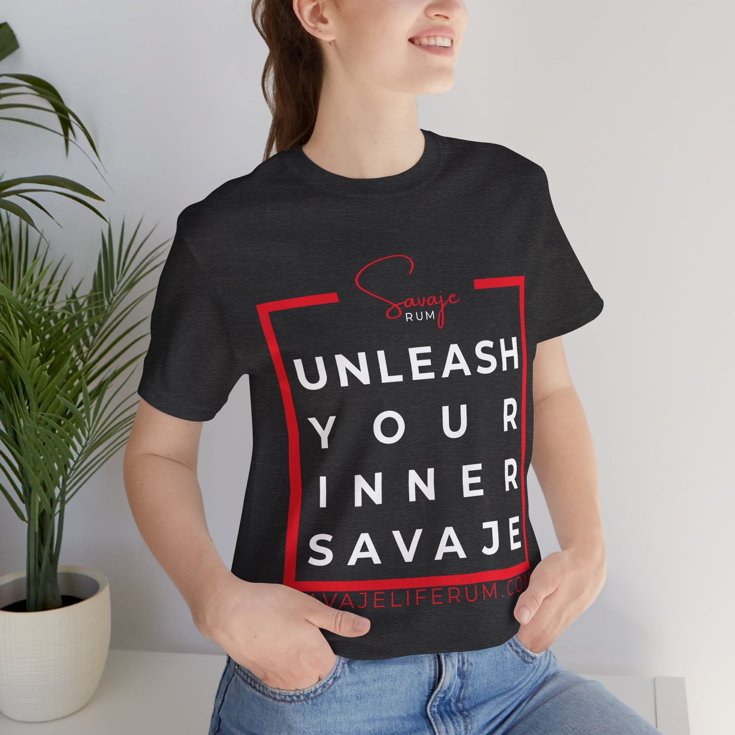 Unleash Your Inner Savage w/ Logo -  Unisex Jersey Short Sleeve Tee