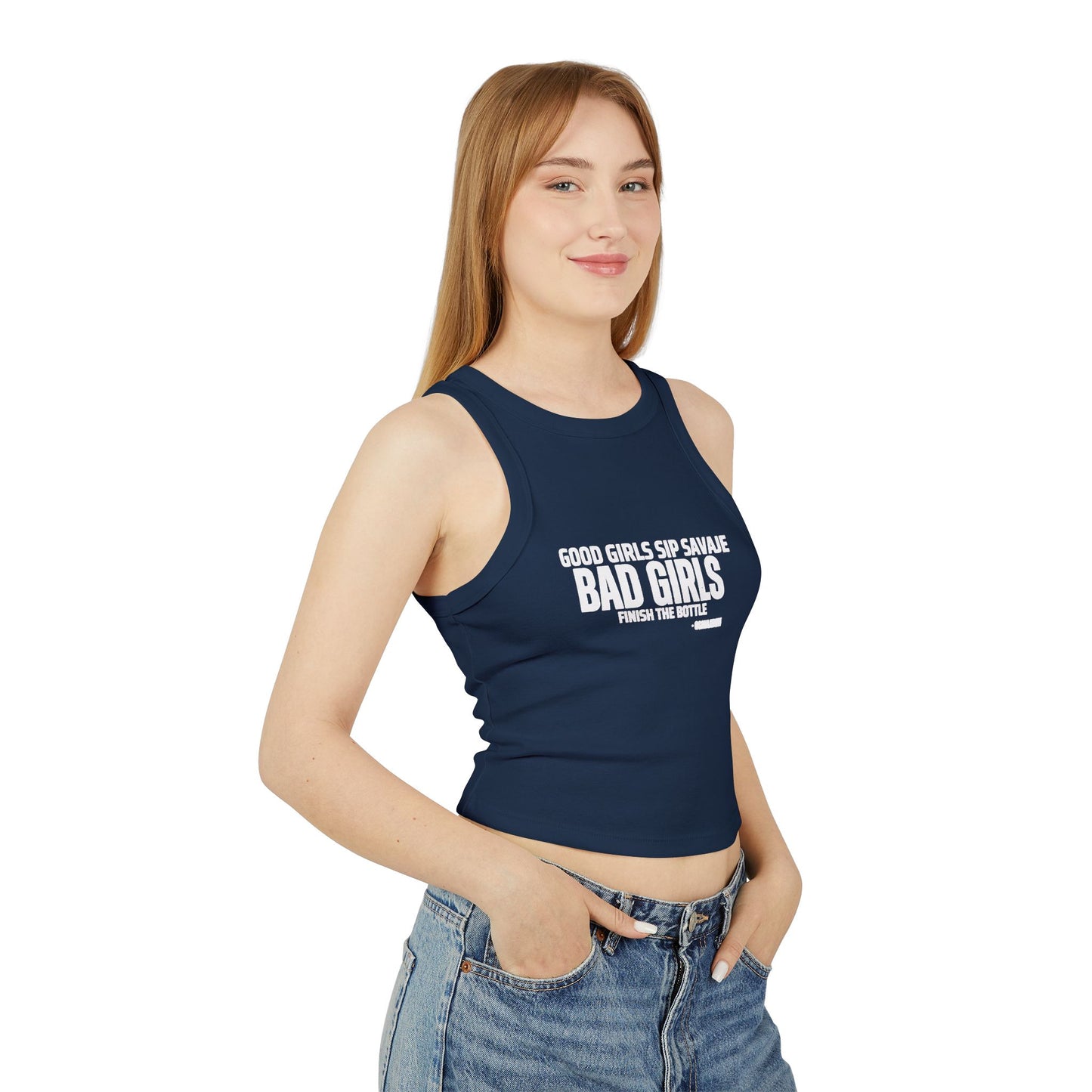 Good Girls Sip - Women's Micro Rib Racer Tank Top