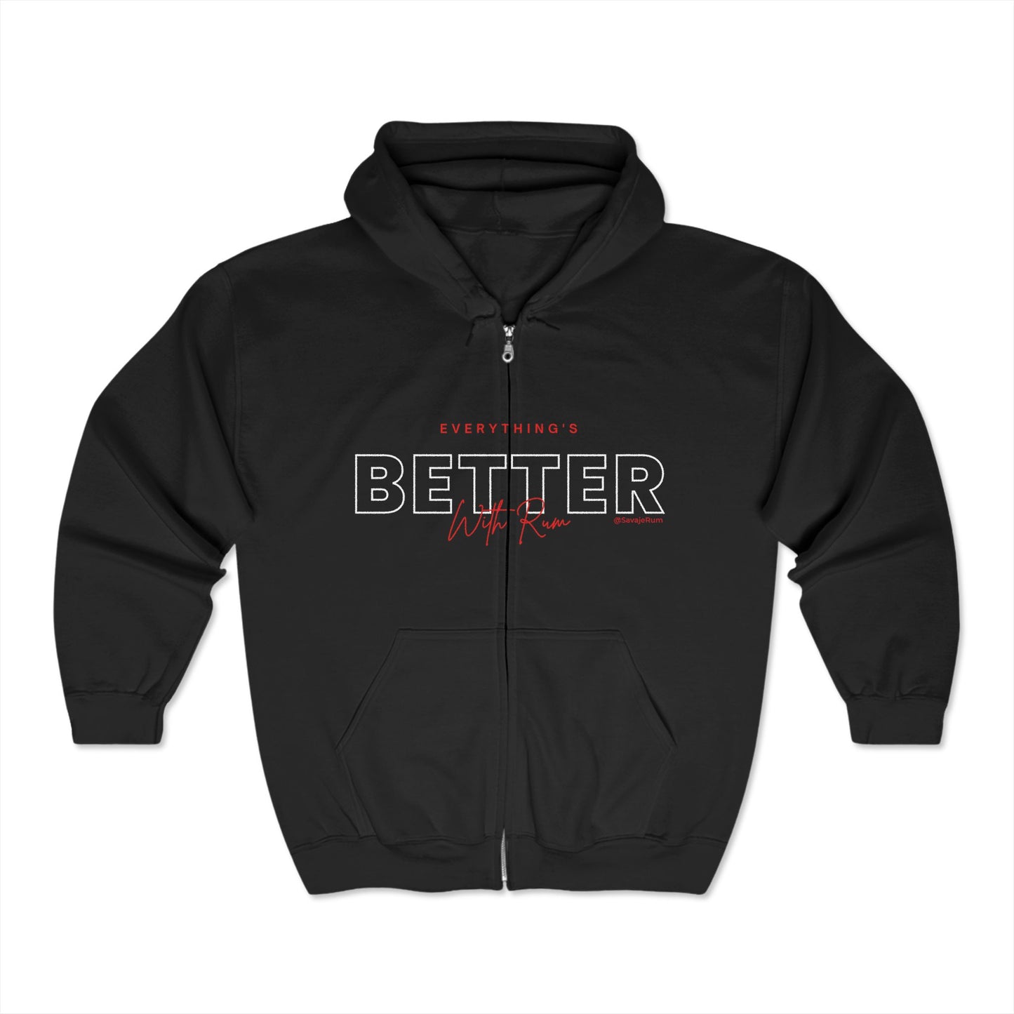 Everything Is Better With Rum - Unisex Heavy Blend™ Full Zip Hooded Sweatshirt