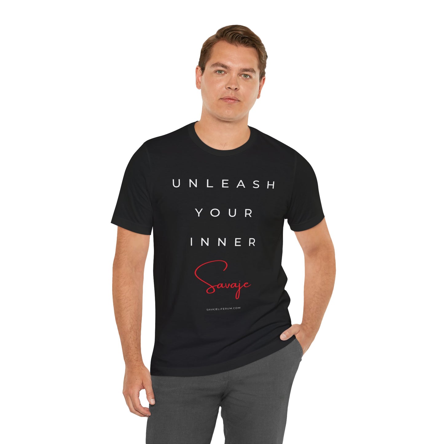 Unleash Your Inner Savage - Unisex Jersey Short Sleeve Tee