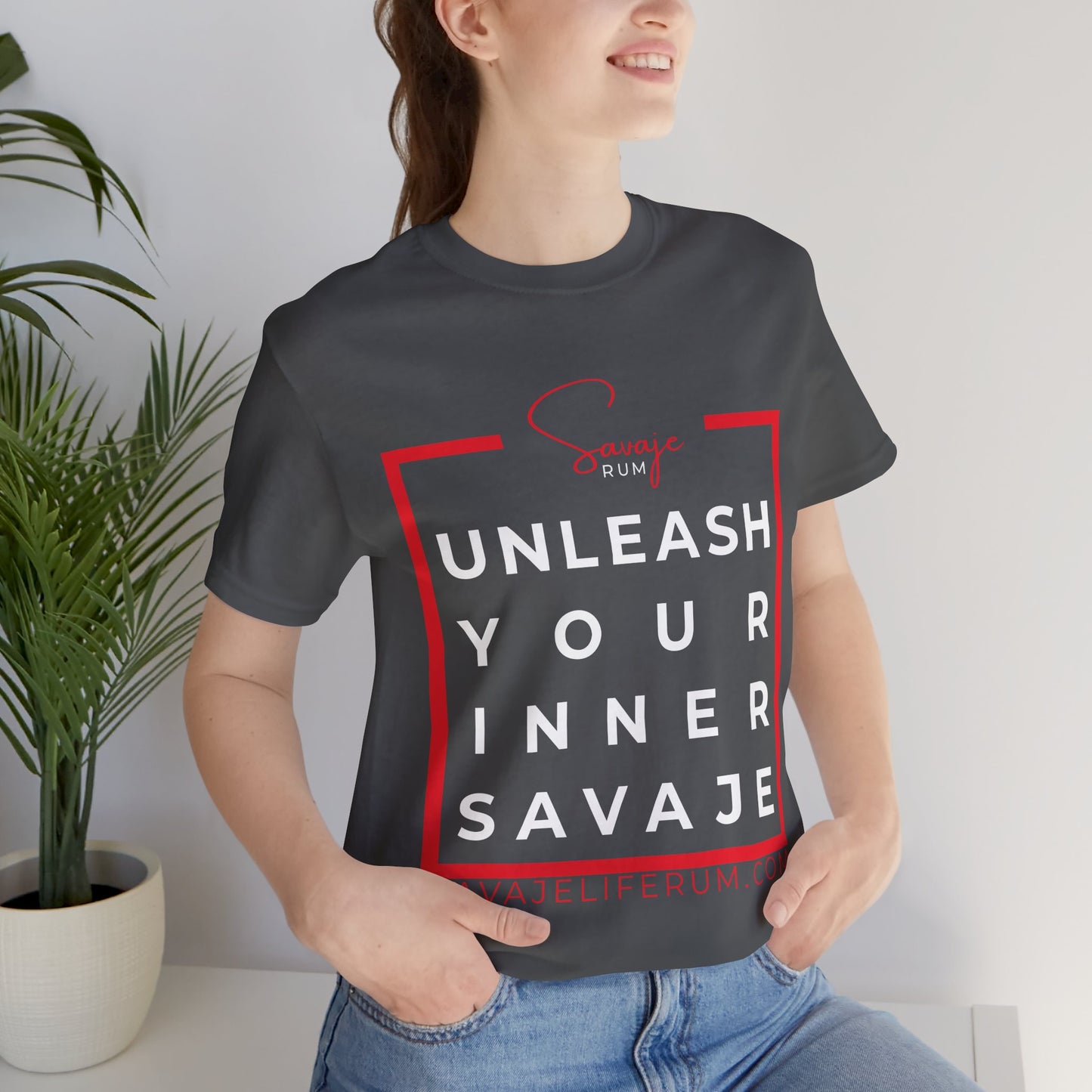 Unleash Your Inner Savage w/ Logo -  Unisex Jersey Short Sleeve Tee