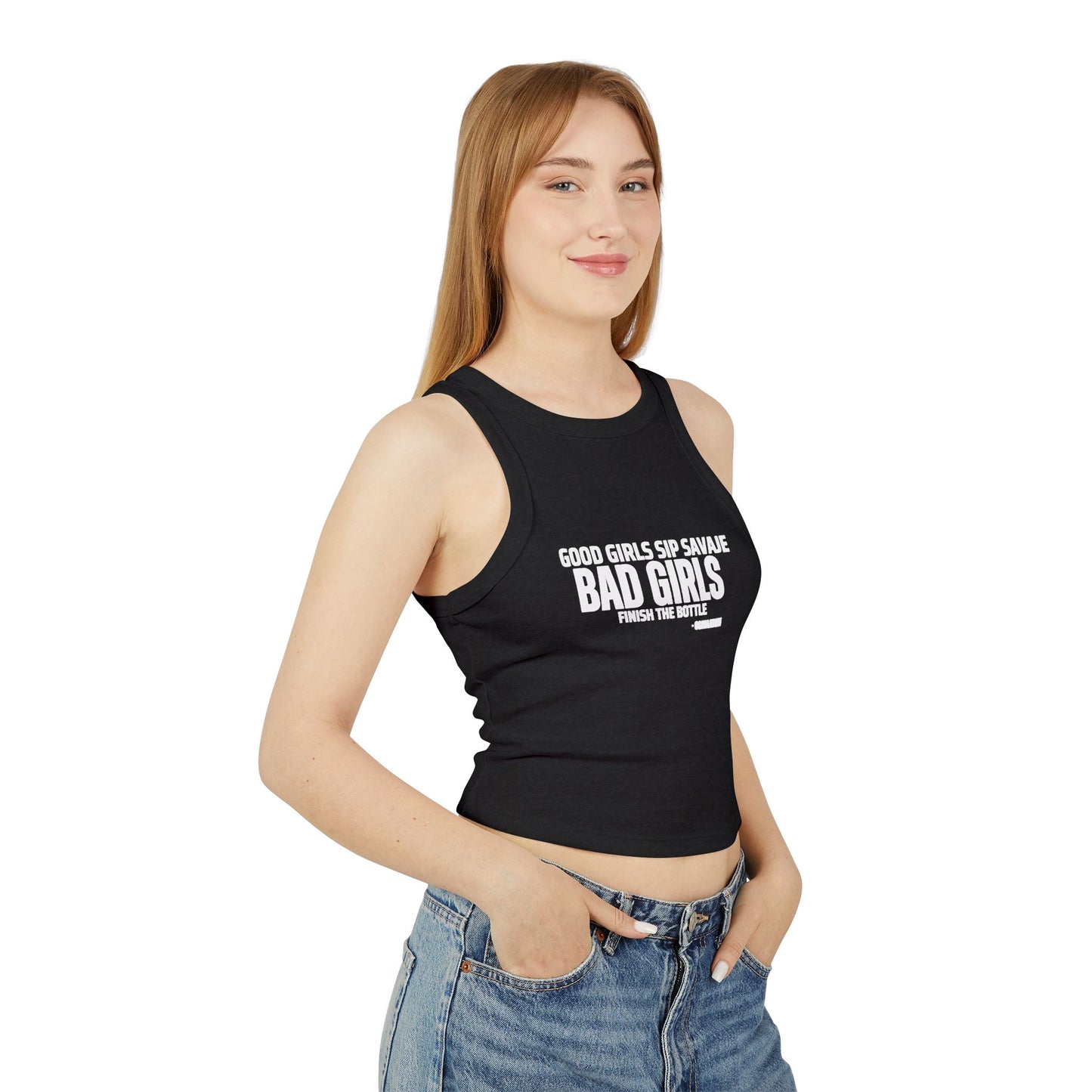 Good Girls Sip - Women's Micro Rib Racer Tank Top