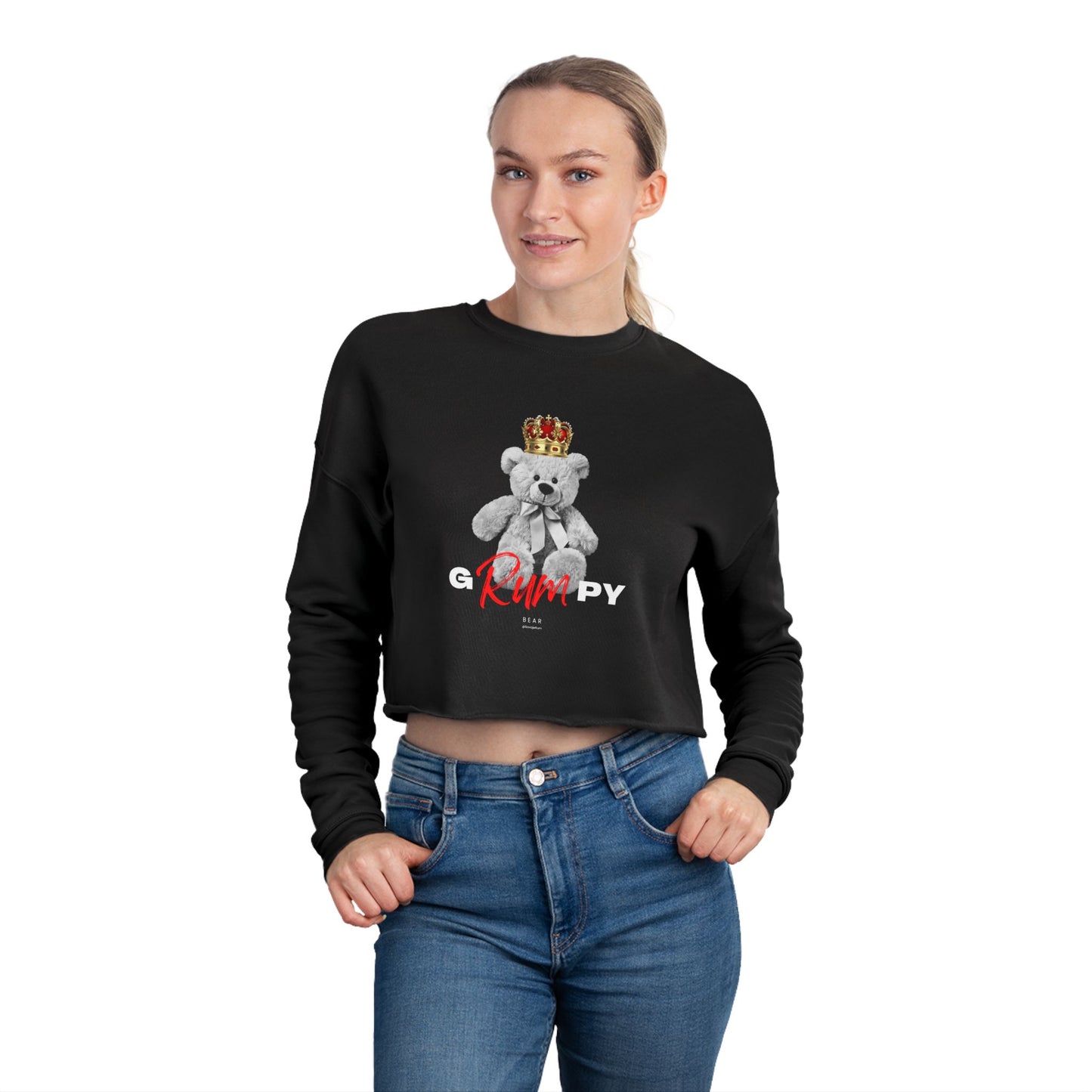 gRUMpy Bear - Women's Cropped Sweatshirt