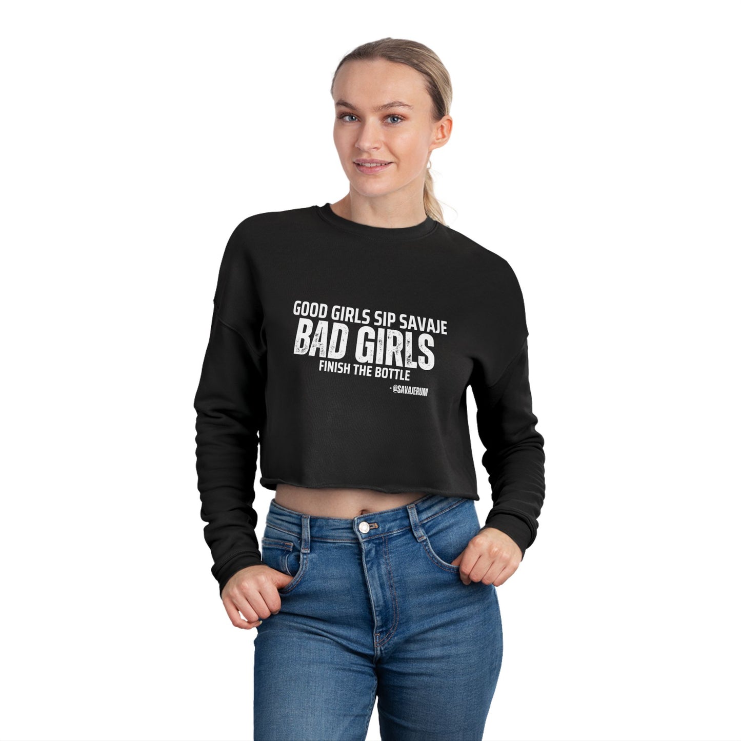 Good Girls Sip - Women's Cropped Sweatshirt