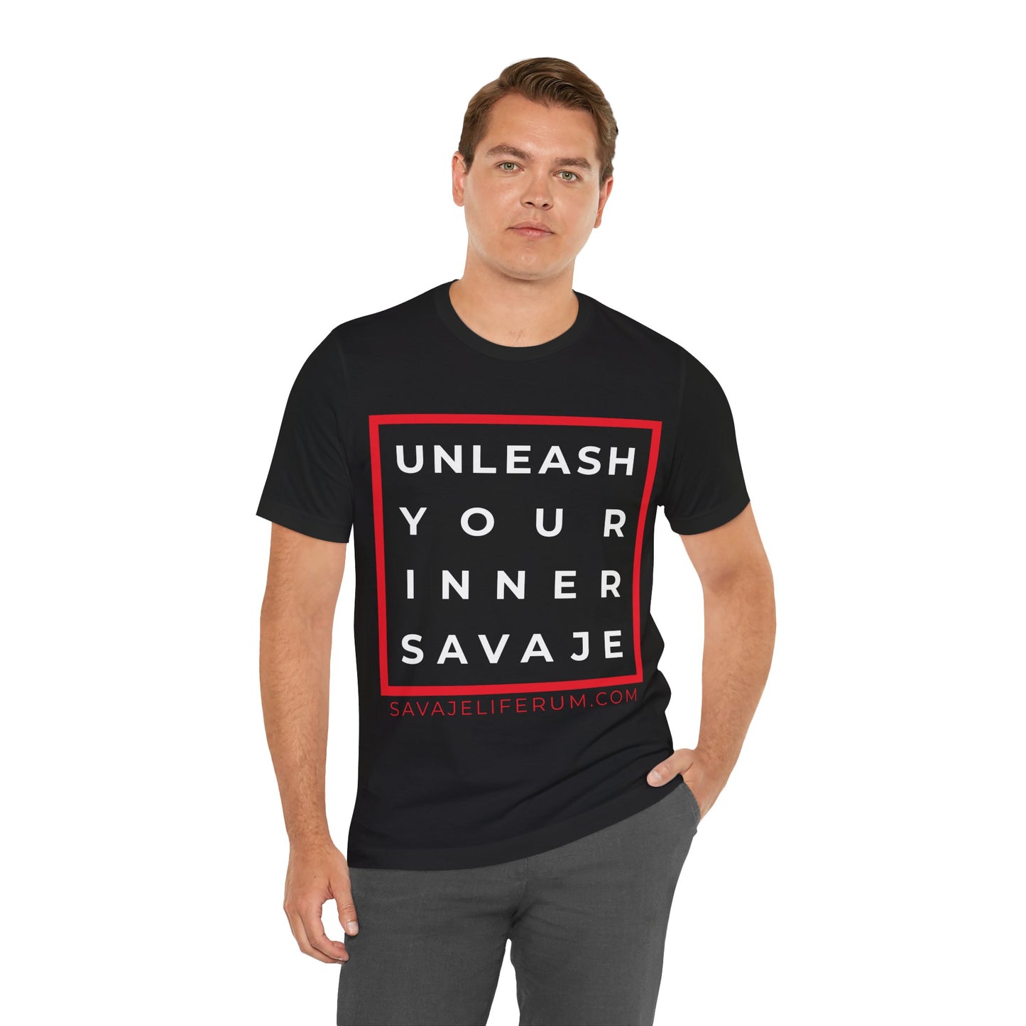 Unleash Your Inner Savage - Unisex Jersey Short Sleeve Tee