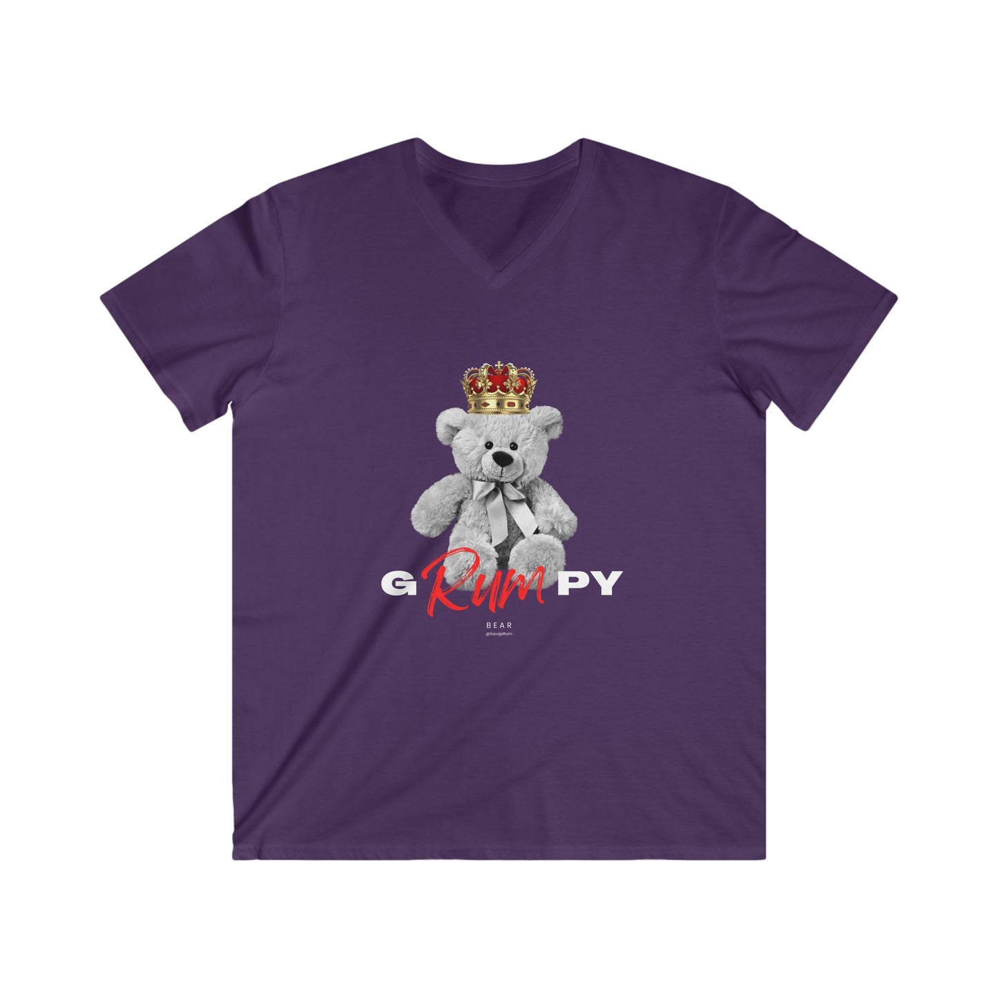 gRUMpy Bear - Men's Fitted V-Neck Short Sleeve Tee