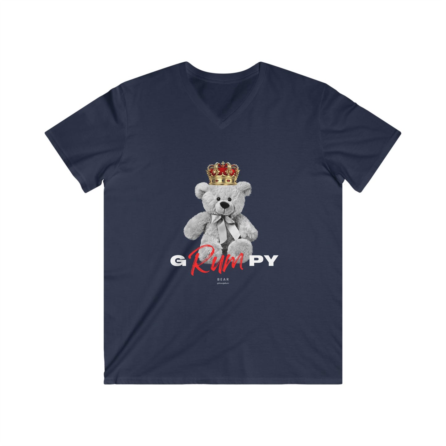 gRUMpy Bear - Men's Fitted V-Neck Short Sleeve Tee