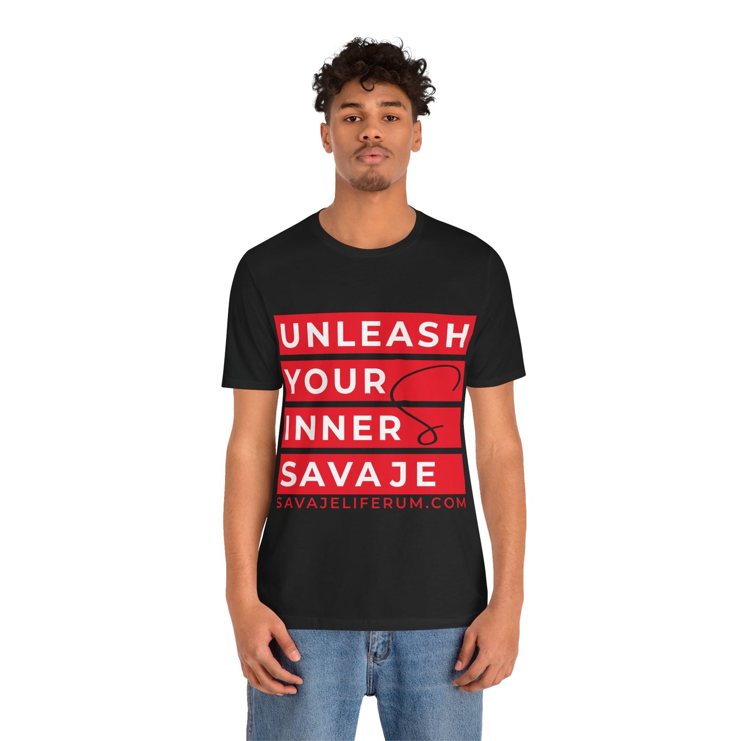 Unleash Your Inner Savage - Unisex Jersey Short Sleeve Tee