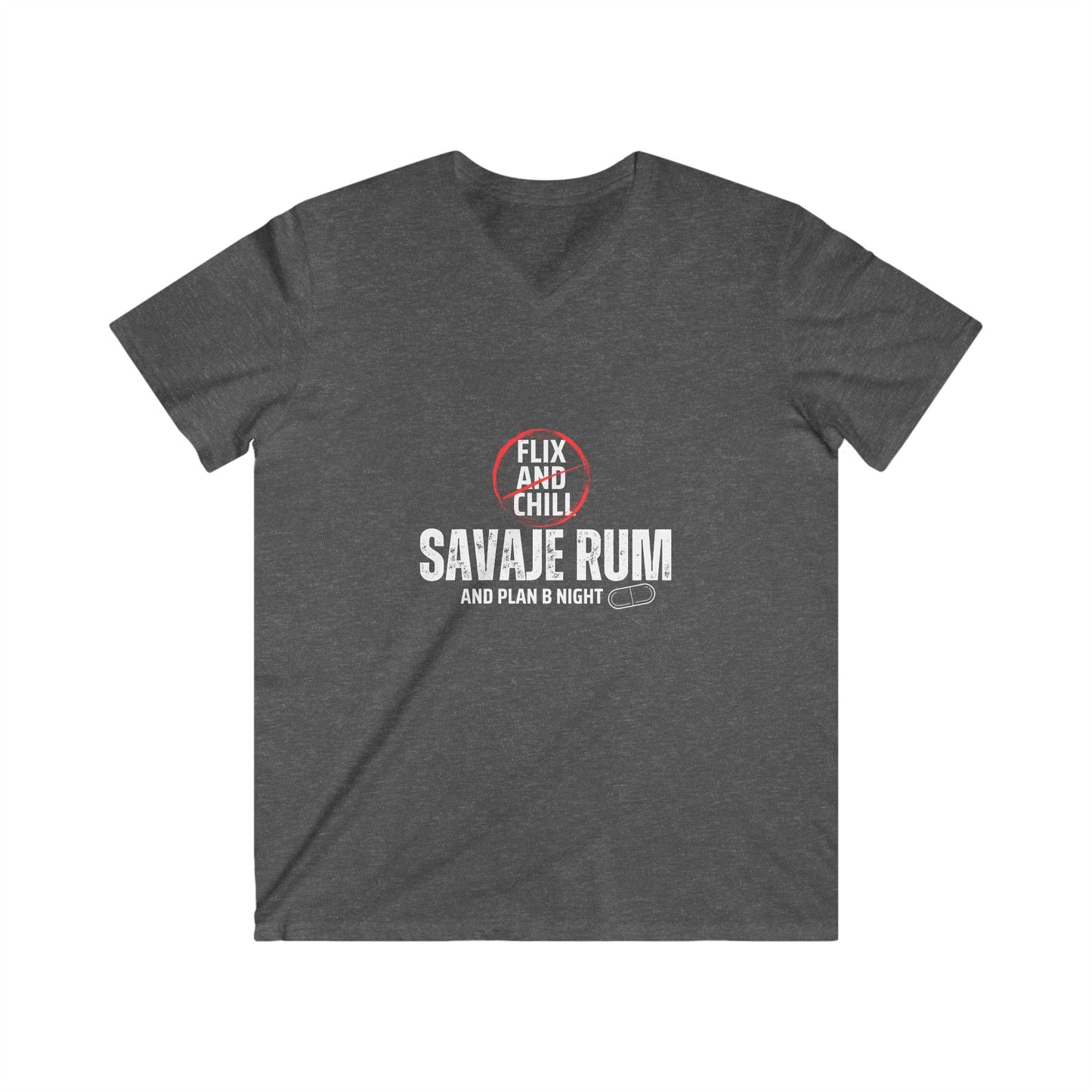 Savaje and Plan B - Men's Fitted V-Neck Short Sleeve Tee