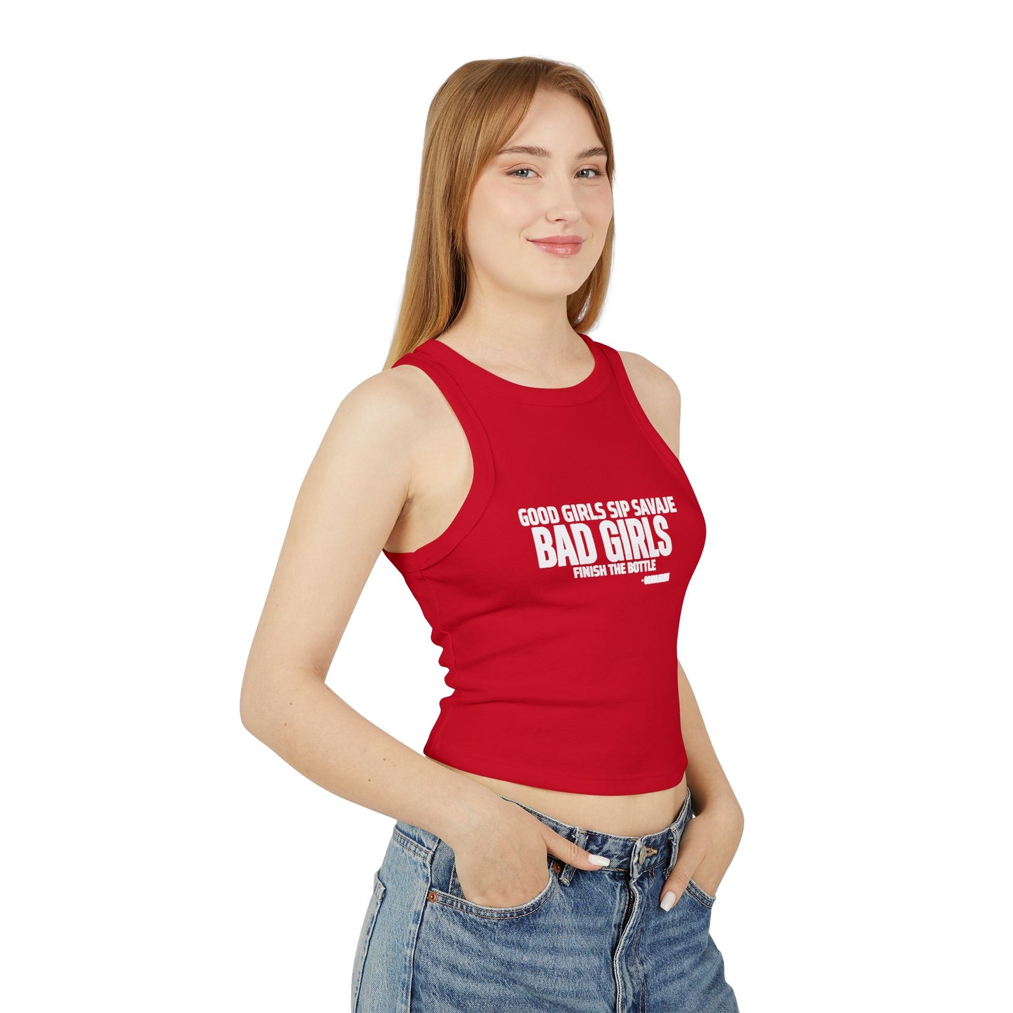 Good Girls Sip - Women's Micro Rib Racer Tank Top