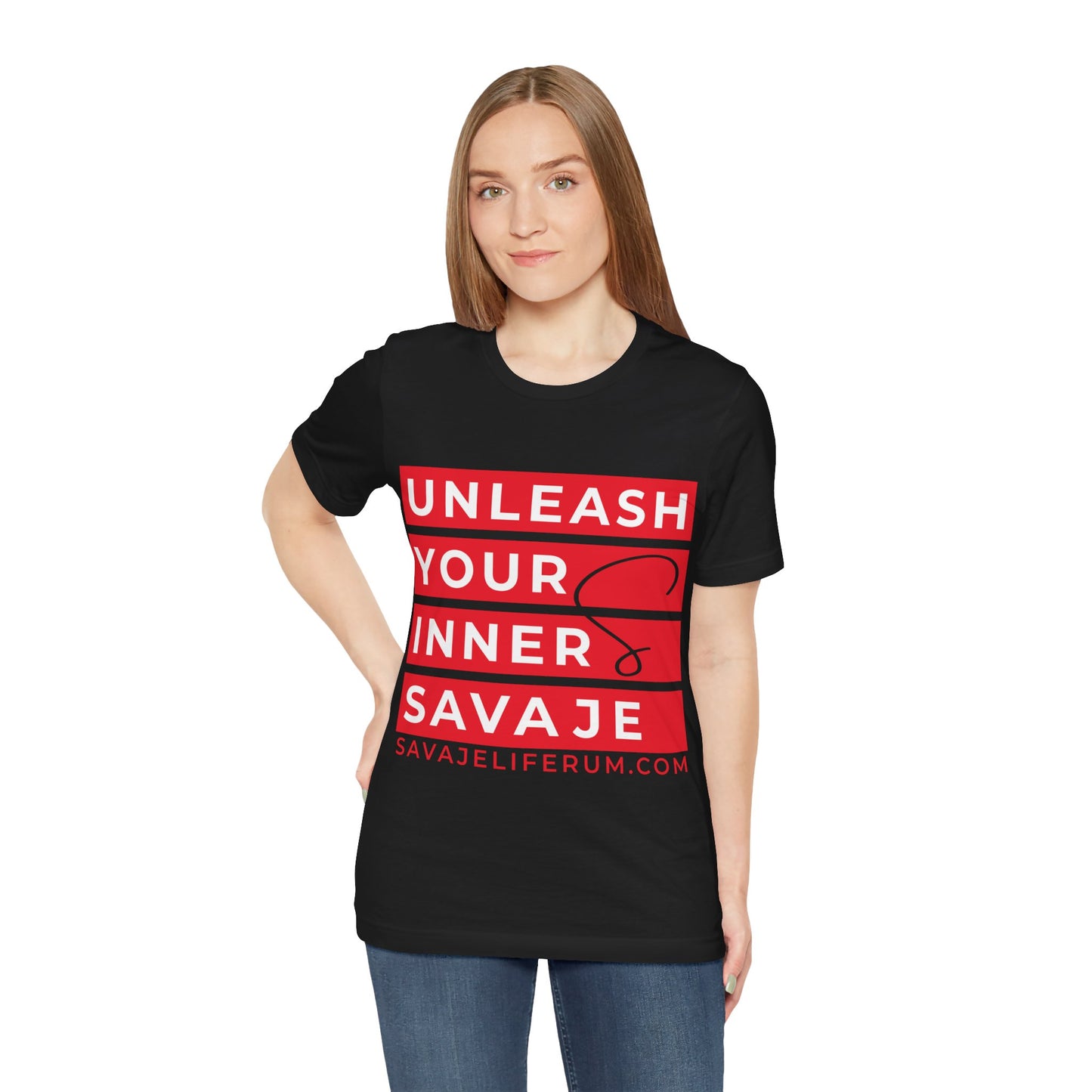 Unleash Your Inner Savage - Unisex Jersey Short Sleeve Tee