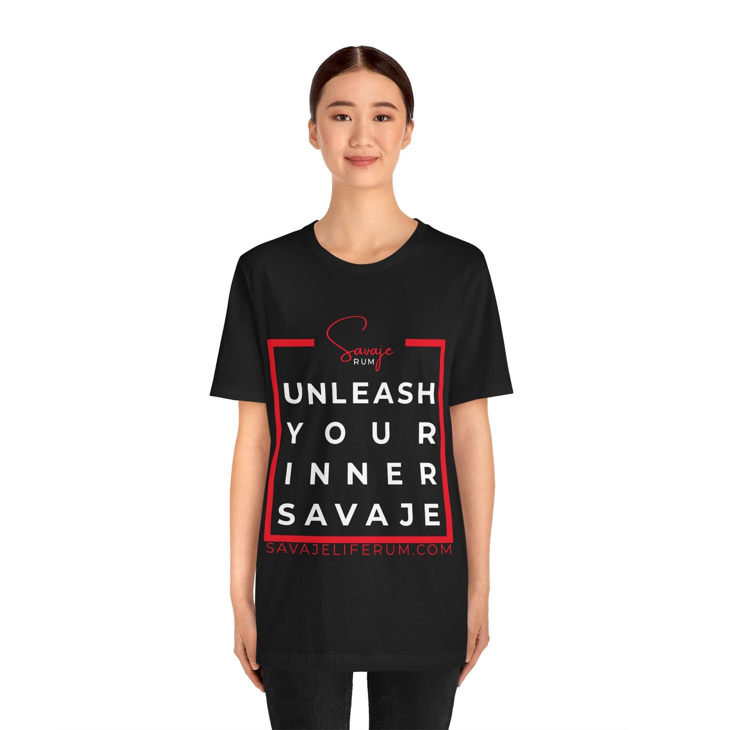 Unleash Your Inner Savage w/ Logo -  Unisex Jersey Short Sleeve Tee