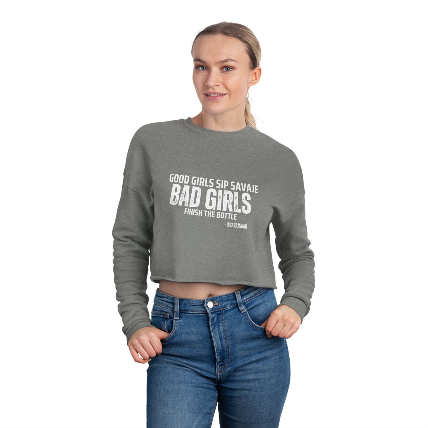 Good Girls Sip - Women's Cropped Sweatshirt