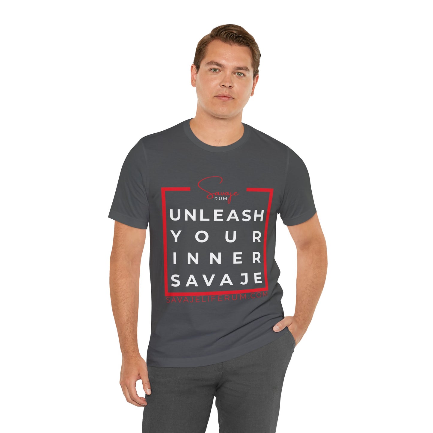 Unleash Your Inner Savage w/ Logo -  Unisex Jersey Short Sleeve Tee