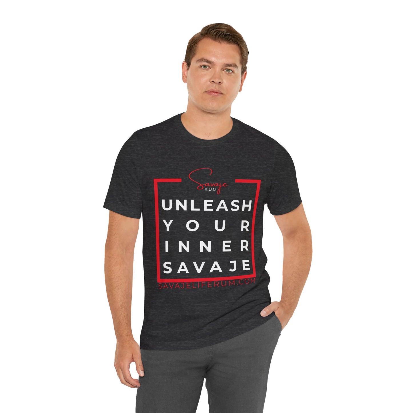 Unleash Your Inner Savage w/ Logo -  Unisex Jersey Short Sleeve Tee