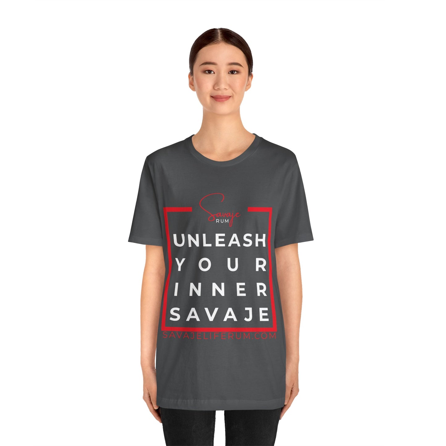 Unleash Your Inner Savage w/ Logo -  Unisex Jersey Short Sleeve Tee