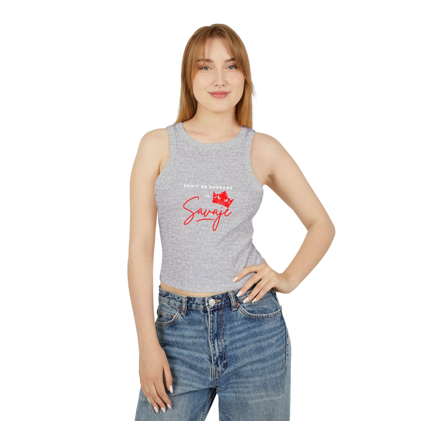 Don't Be Average - Women's Micro Rib Racer Tank Top