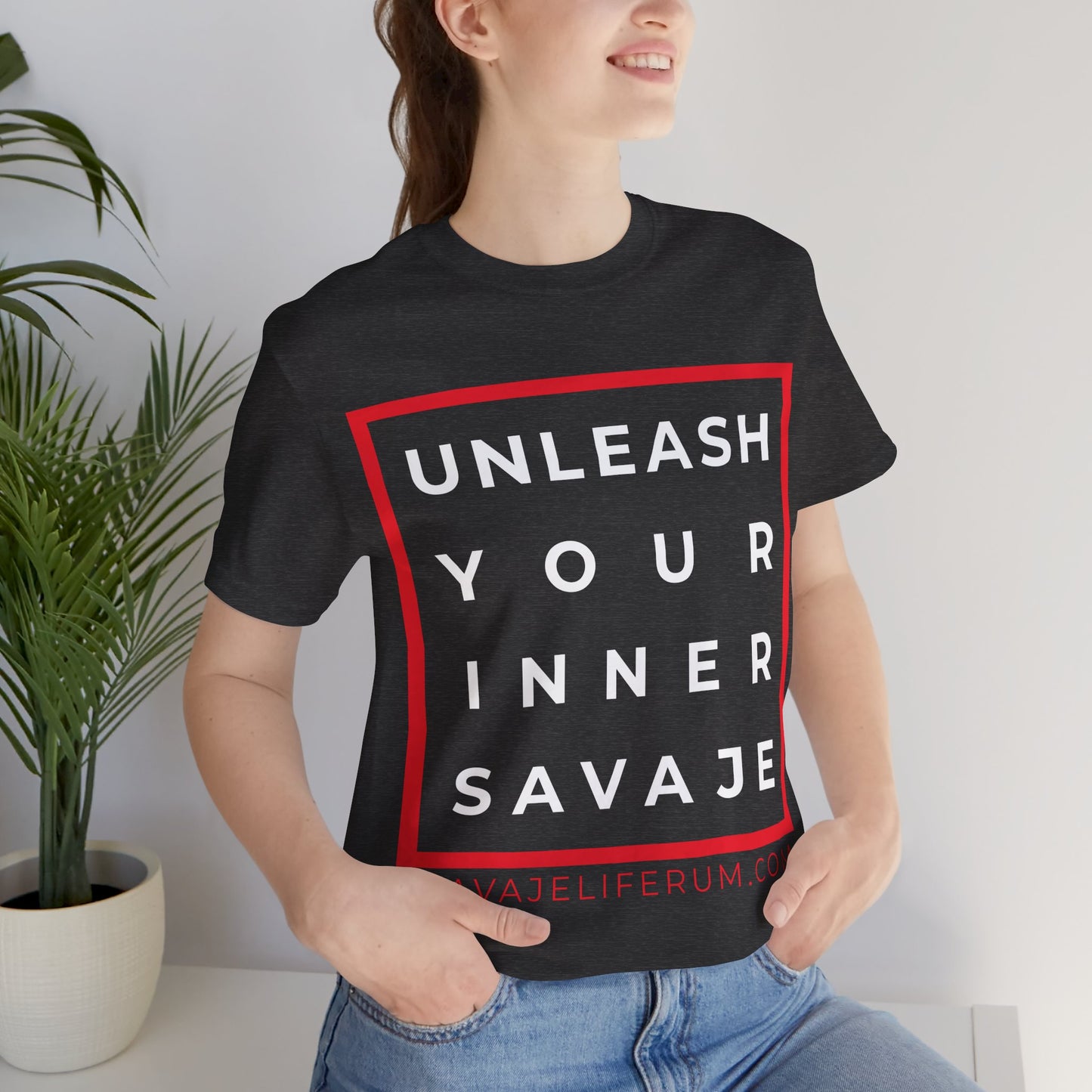 Unleash Your Inner Savage - Unisex Jersey Short Sleeve Tee