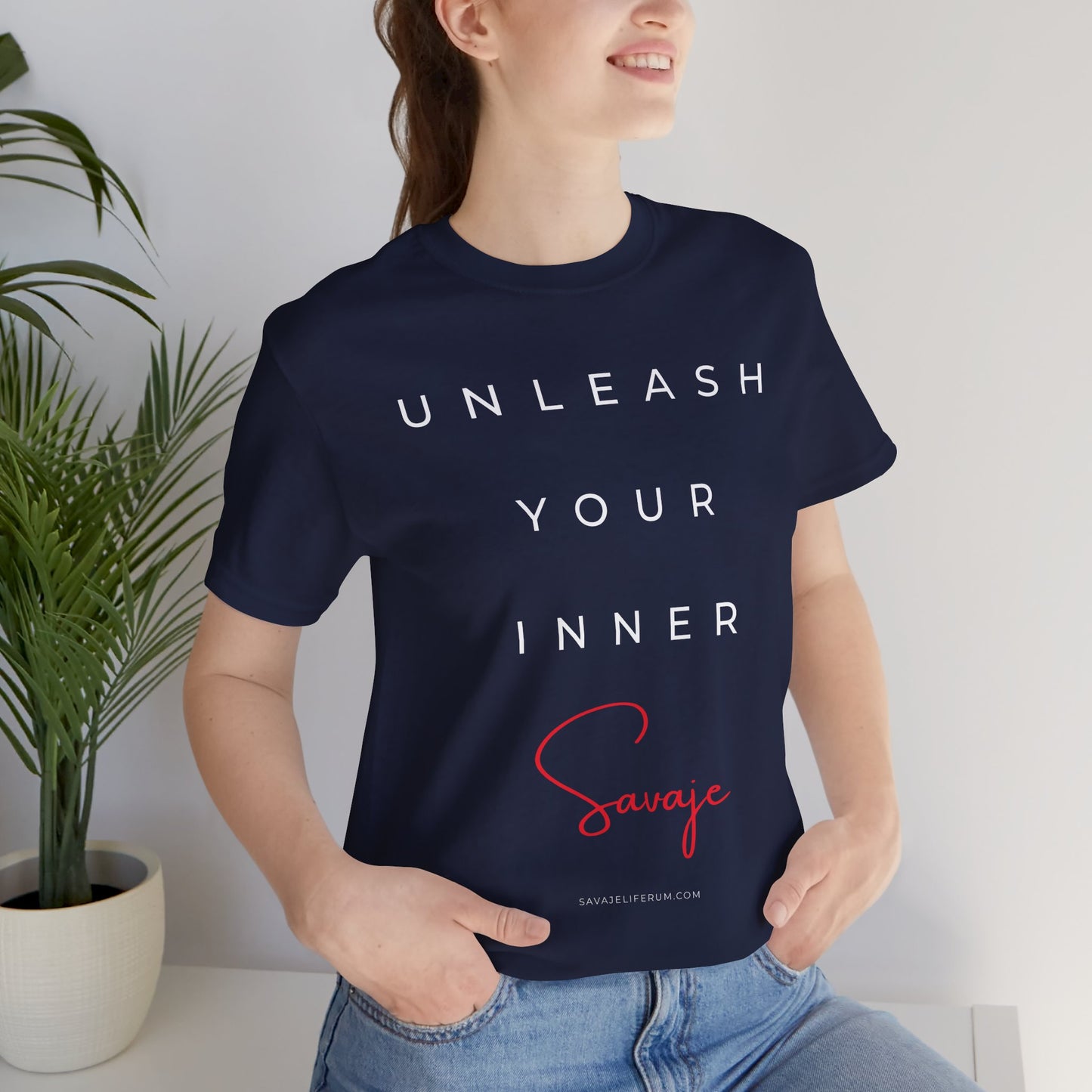 Unleash Your Inner Savage - Unisex Jersey Short Sleeve Tee