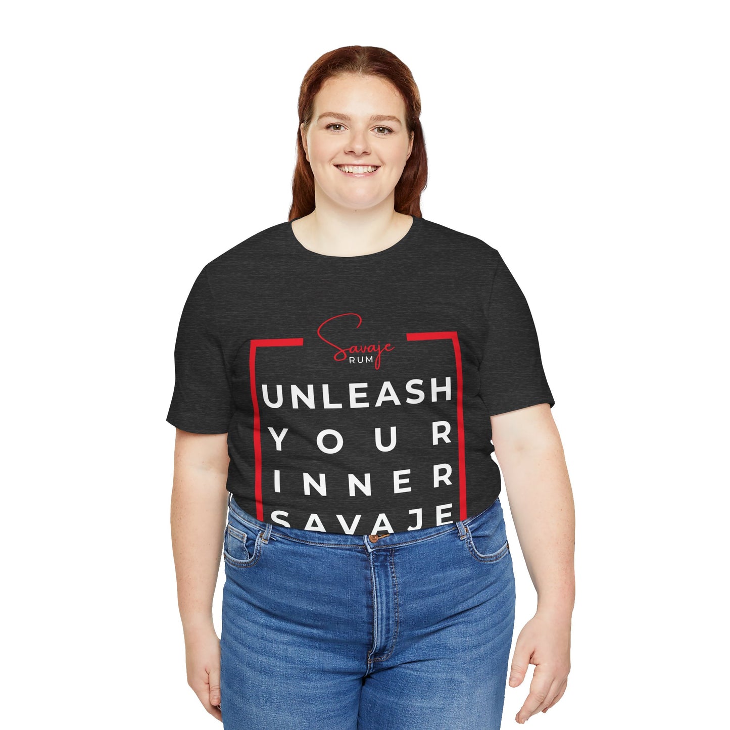 Unleash Your Inner Savage w/ Logo -  Unisex Jersey Short Sleeve Tee