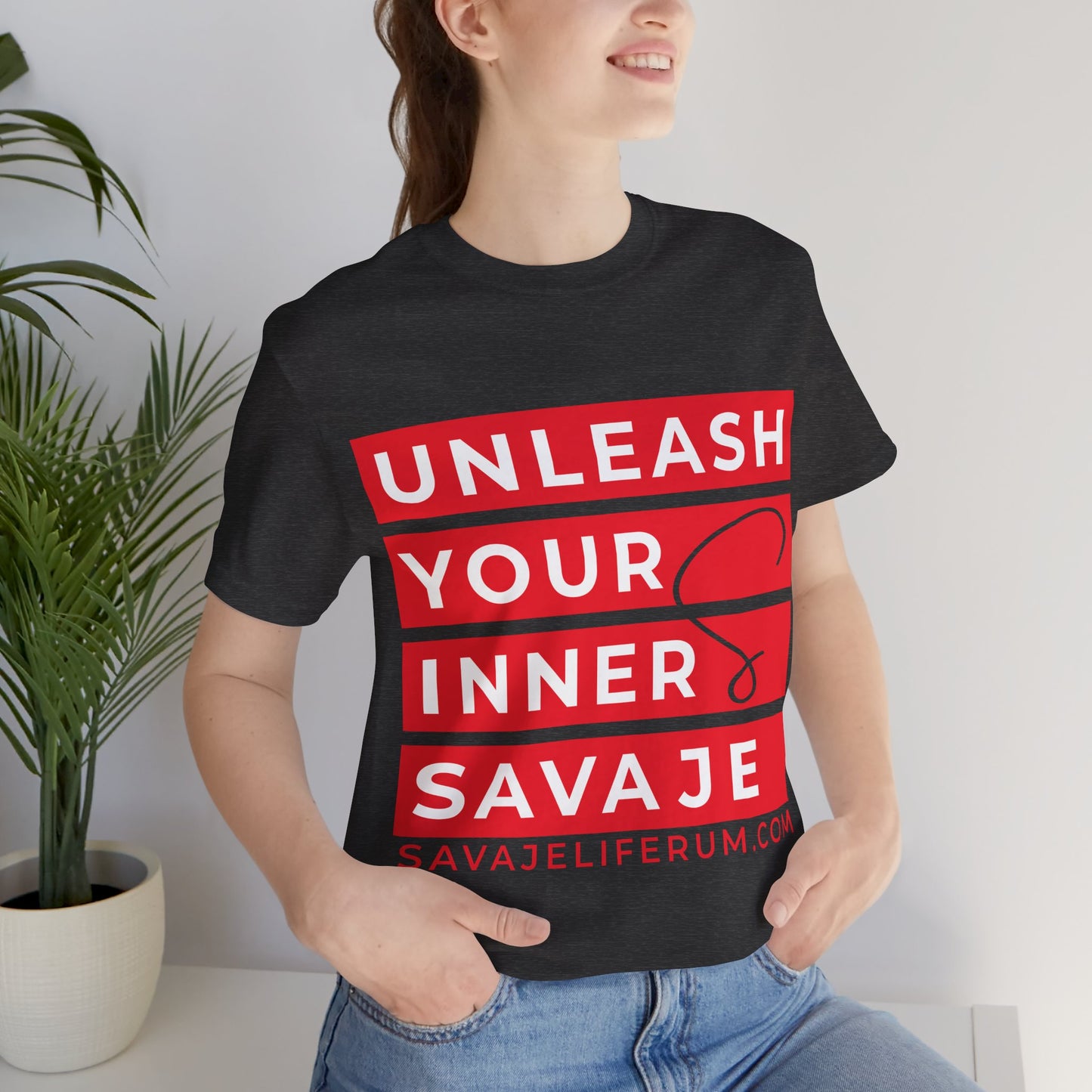 Unleash Your Inner Savage - Unisex Jersey Short Sleeve Tee