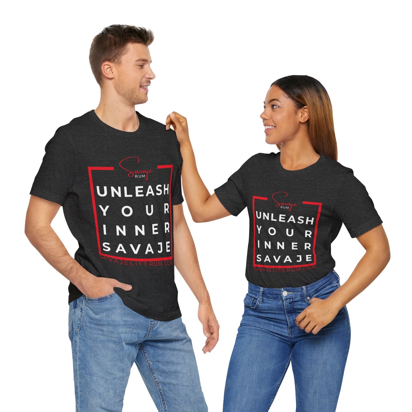 Unleash Your Inner Savage w/ Logo -  Unisex Jersey Short Sleeve Tee