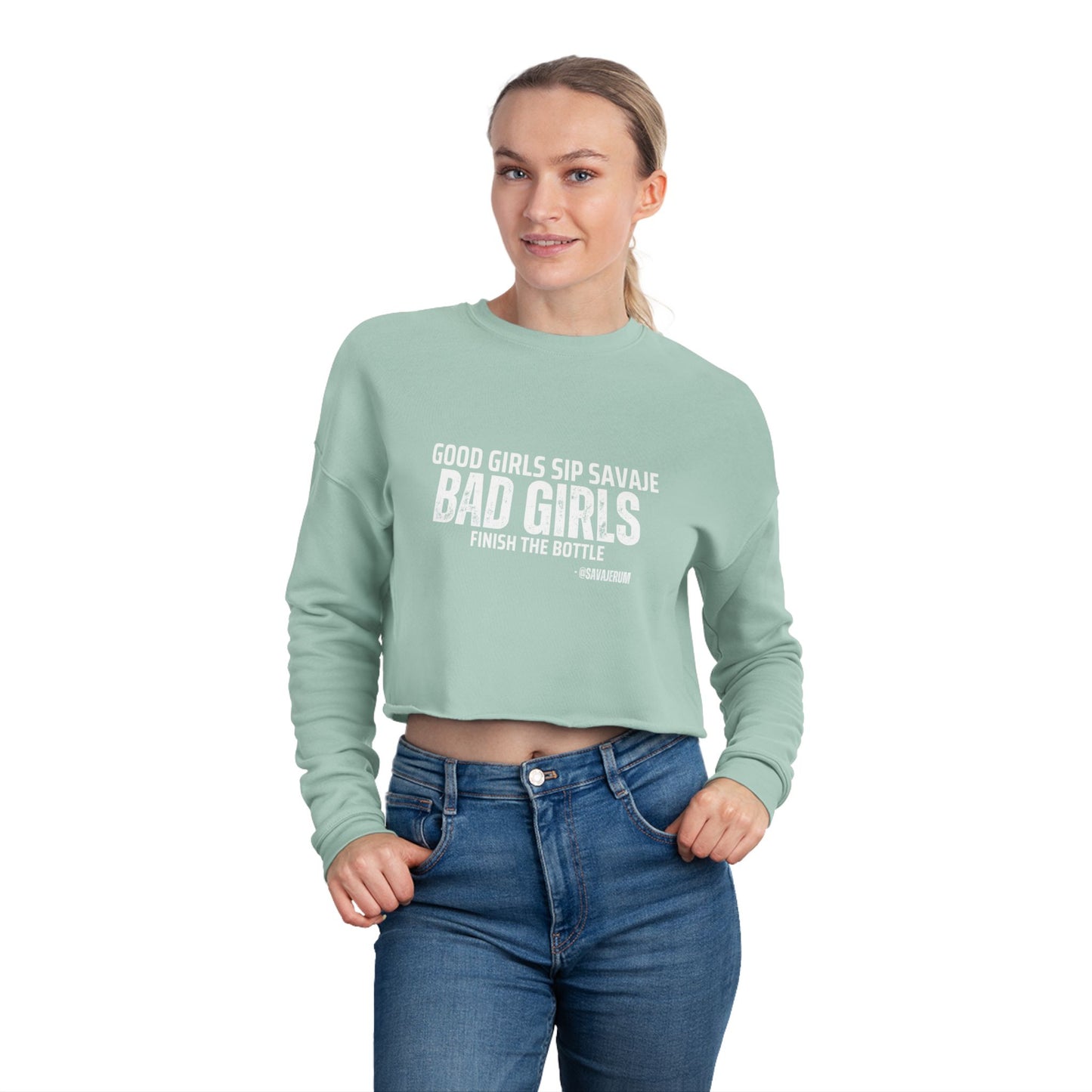 Good Girls Sip - Women's Cropped Sweatshirt