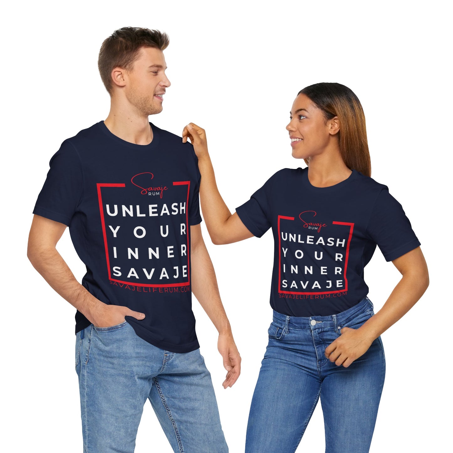 Unleash Your Inner Savage w/ Logo -  Unisex Jersey Short Sleeve Tee