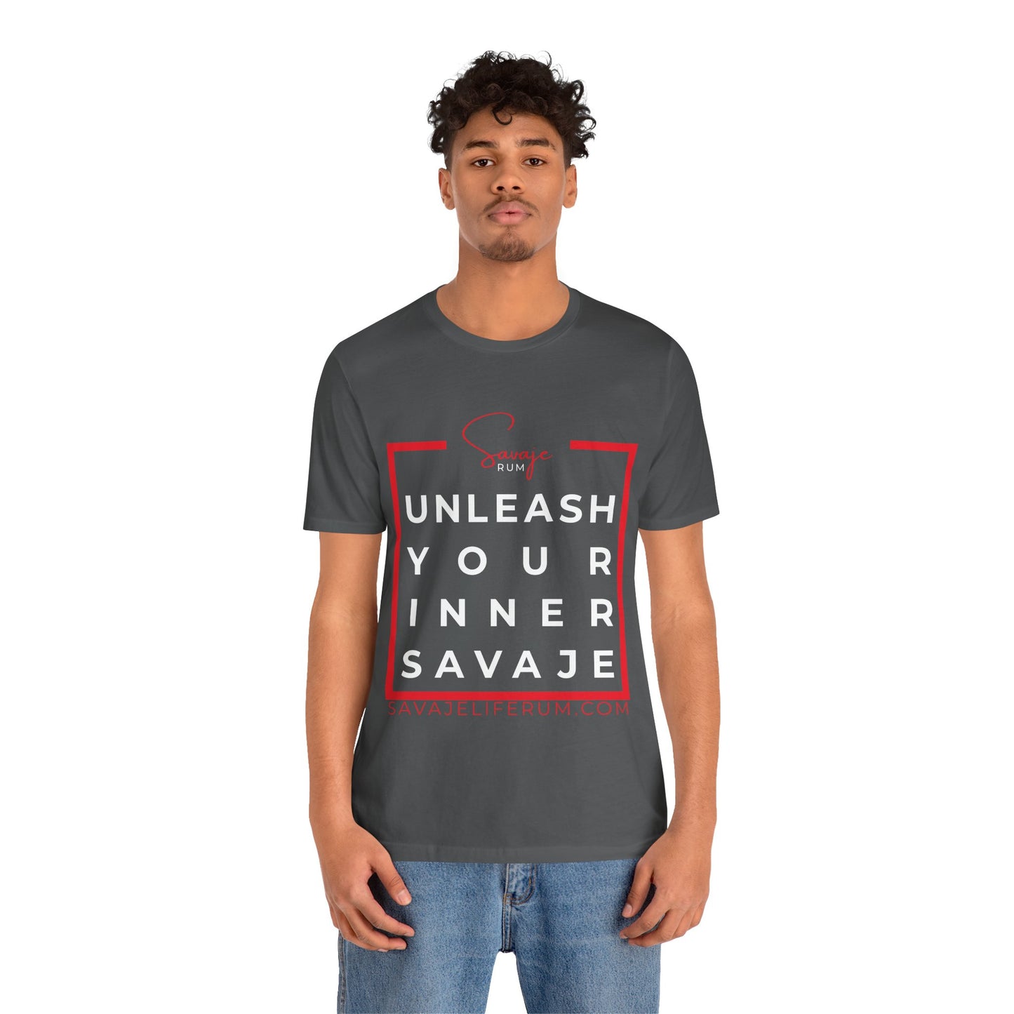 Unleash Your Inner Savage w/ Logo -  Unisex Jersey Short Sleeve Tee