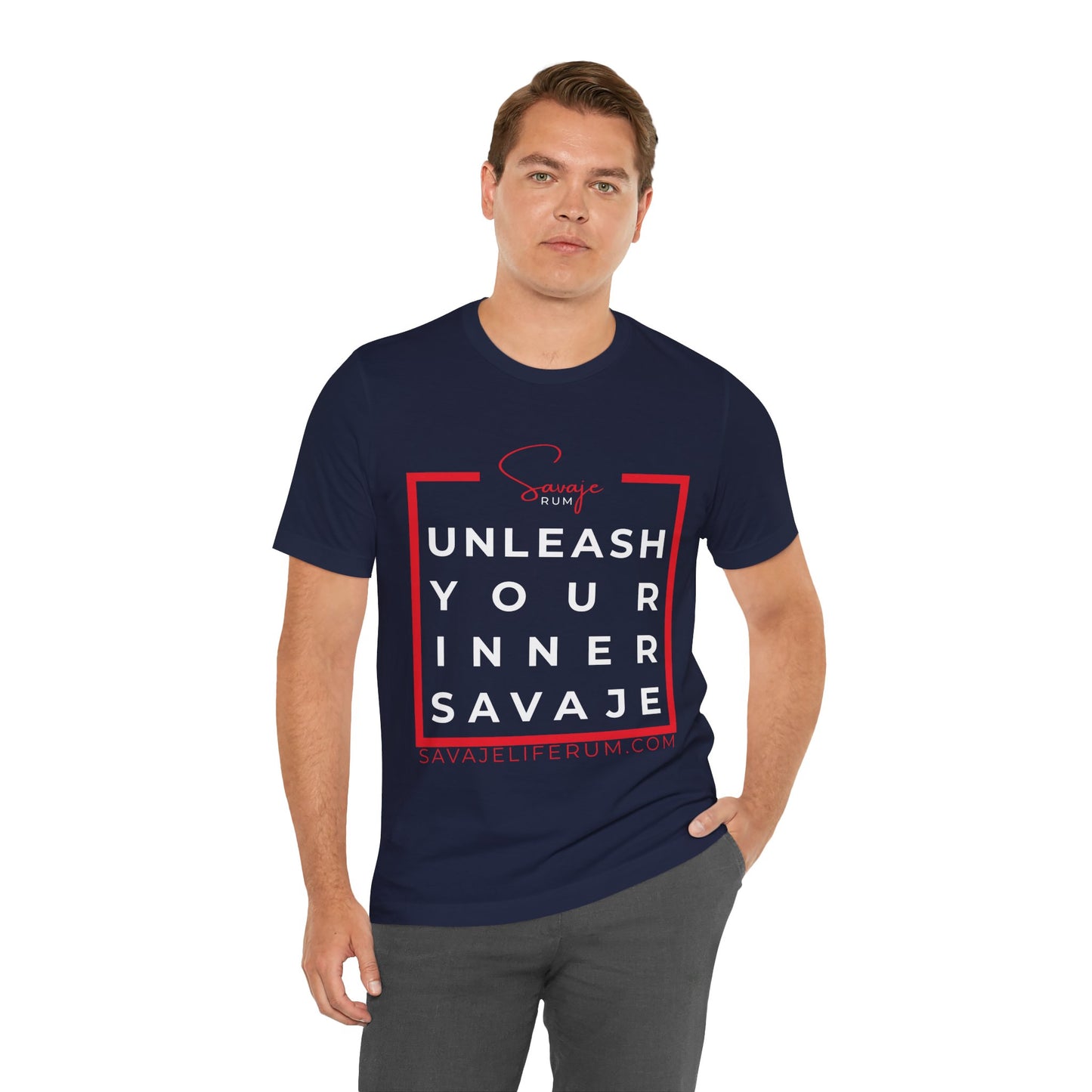 Unleash Your Inner Savage w/ Logo -  Unisex Jersey Short Sleeve Tee