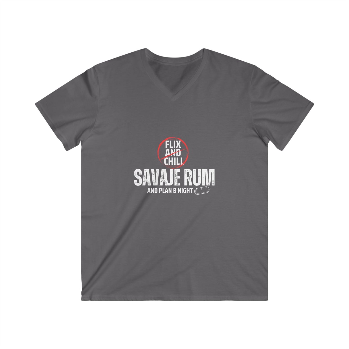 Savaje and Plan B - Men's Fitted V-Neck Short Sleeve Tee