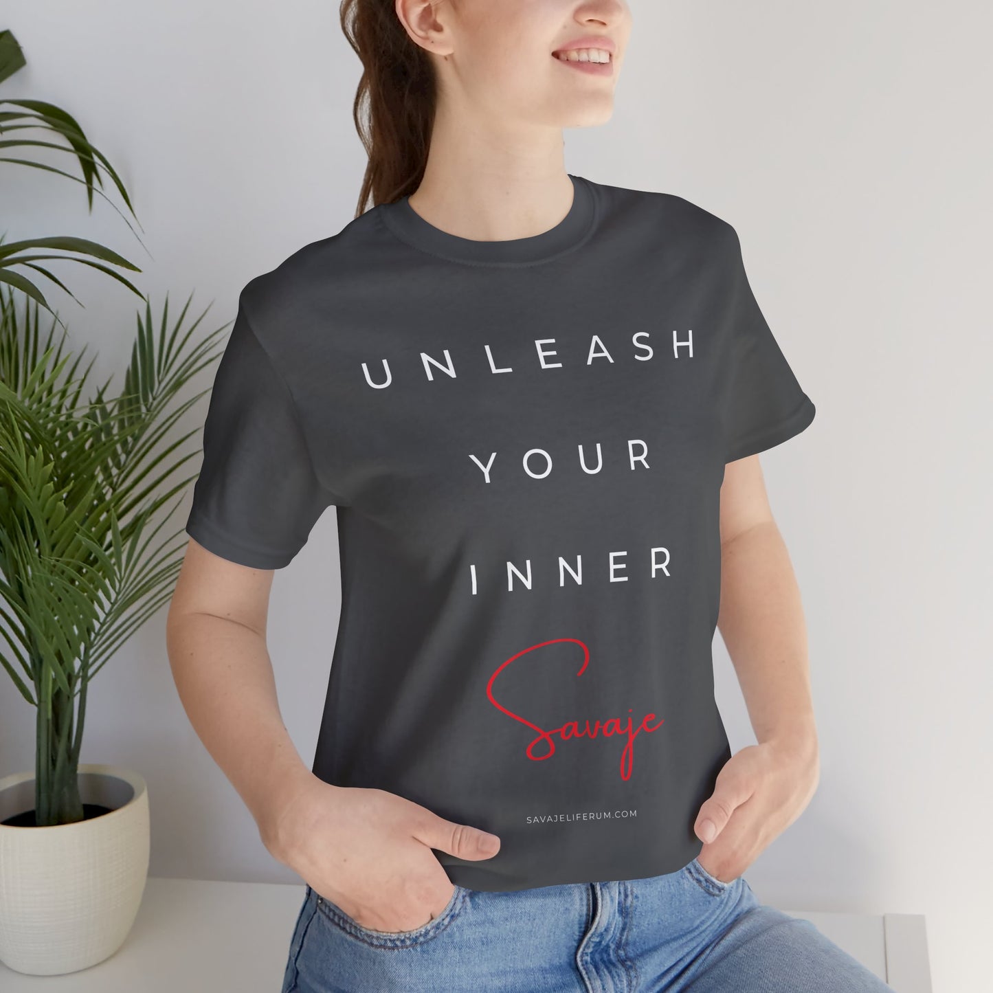 Unleash Your Inner Savage - Unisex Jersey Short Sleeve Tee