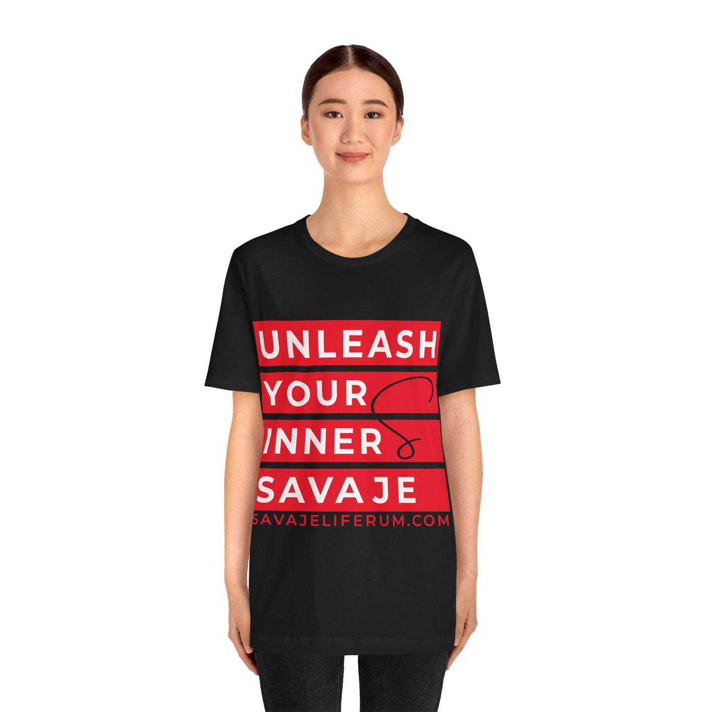 Unleash Your Inner Savage - Unisex Jersey Short Sleeve Tee